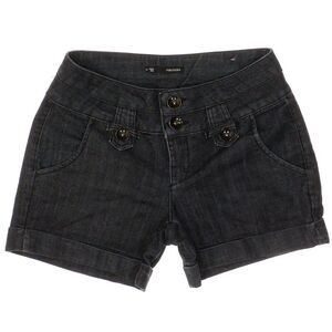 Maurices Shorts Size 3/4 Junior Womens Cuffed Dark Wash Blue Stretch W27